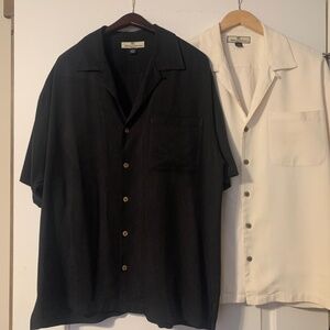 Two Tommy Bahama Silk short sleeve shirts